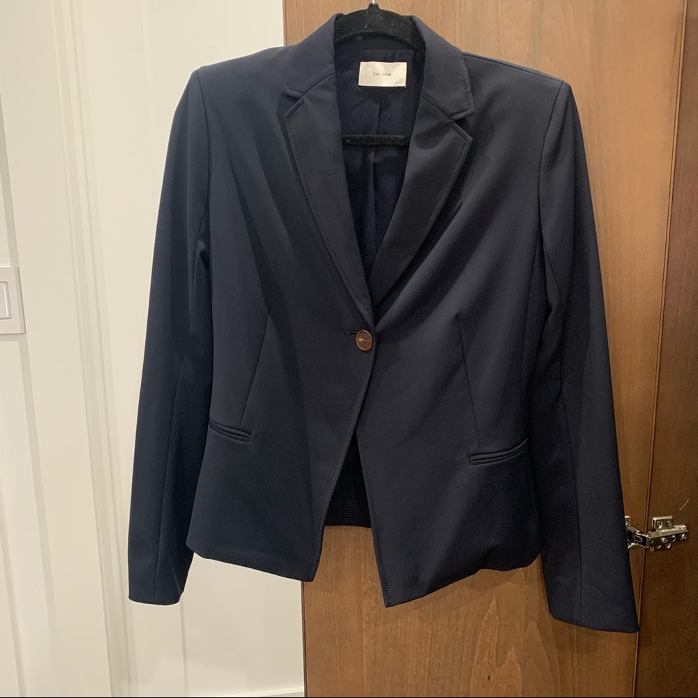 The Row Single Button Navy Blazer - image 2
